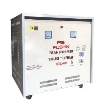 Biến áp 1 Pha 220V ra 3 Pha 380V/220V - 40HP Fushin 