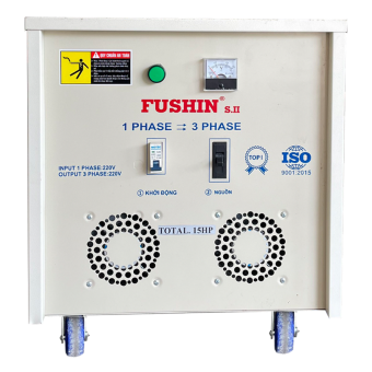 Biến áp 1 Pha 220V ra 3 Pha 220V - 15HP Fushin 