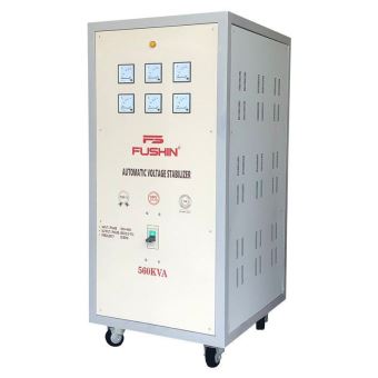 Ổn áp 3 pha 500KVA Fushin dải 260V đến 420V Dây đồng