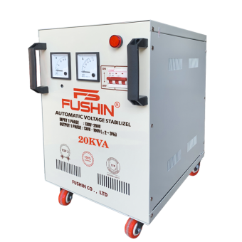 Ổn áp điện 1 pha Fushin 20KVA dải 130V đến 250V dây đồng