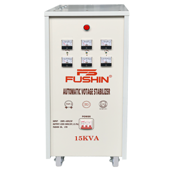 Ổn áp 3 pha 15KVA Fushin dải 260V đến 420V Dây đồng