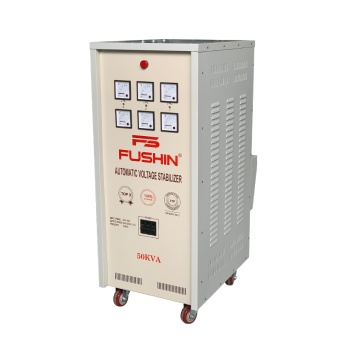 Ổn áp 3 pha 50KVA Fushin dải 260V đến 420V Dây đồng