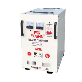 Biến áp cách ly 2Pha 380V ra 1Pha 220V - 6KVA Fushin Dây đồng