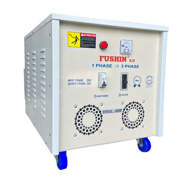 Biến áp 1 Pha ra 3 Pha - 15HP (220V) Fushin