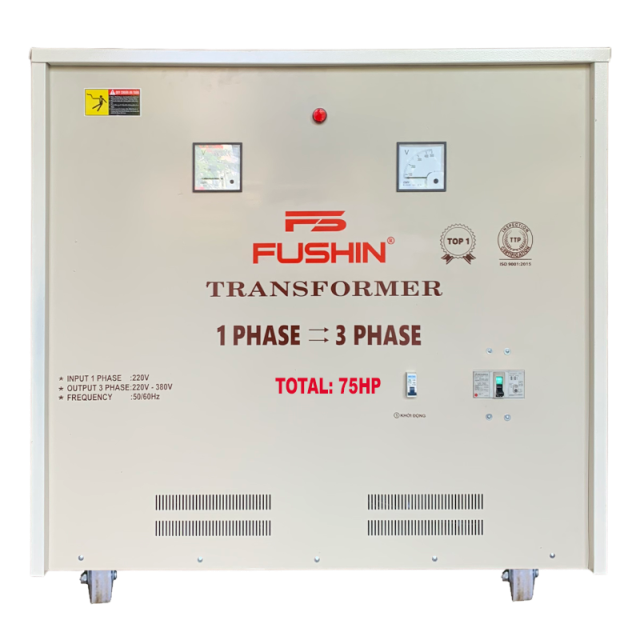 Biến áp 1 Pha ra 3 Pha - 75HP (380V) Fushin