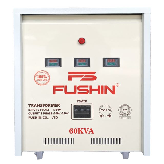 Biến áp 3Pha - 60KVA 380V/220V/200V Dây Đồng