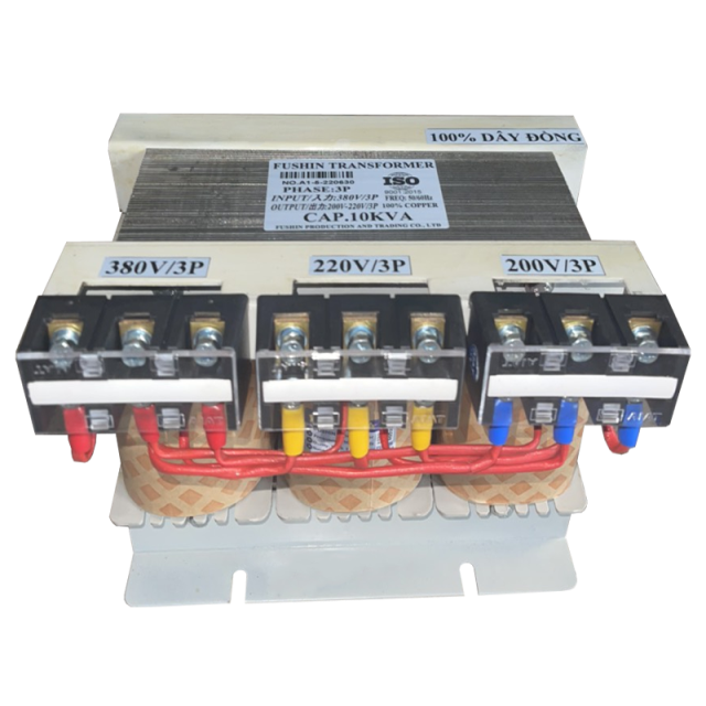 Biến áp 3 Pha 380V ra 200/220V - 10KVA Fushin