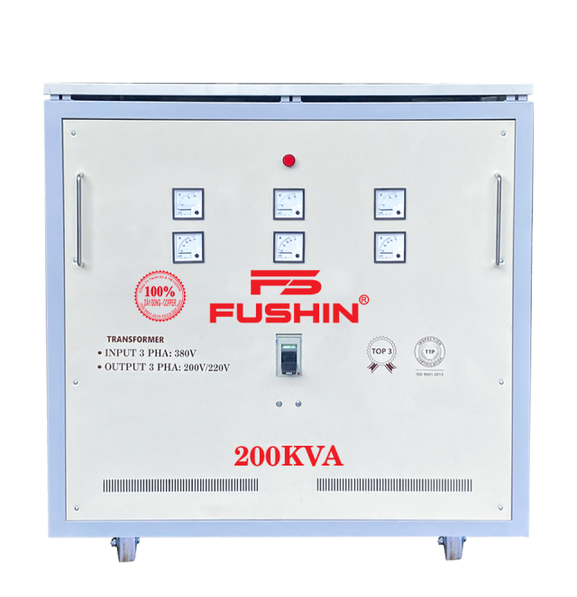 Biến áp 3Pha - 200KVA 380V/220V/200V Dây Đồng