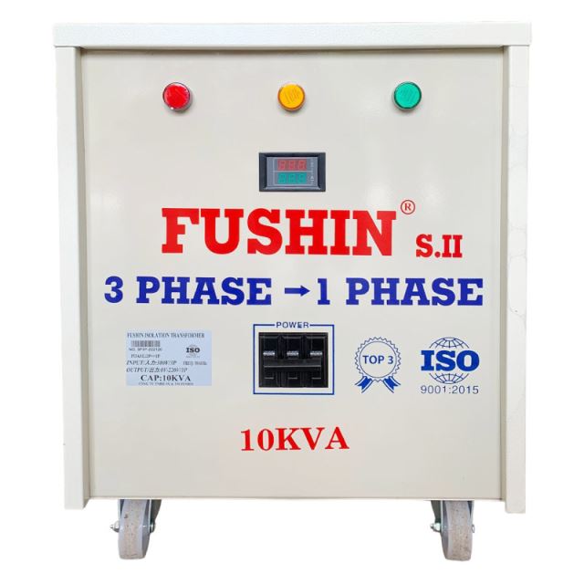 Biến áp 3Pha 380V ra 1Pha 220V - 10KVA Fushin