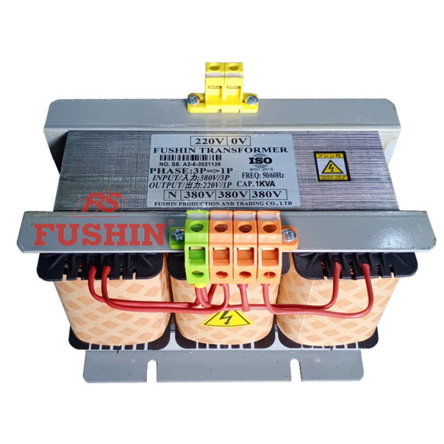 Biến áp 3Pha 380V ra 1Pha 220V - 1KVA Fushin