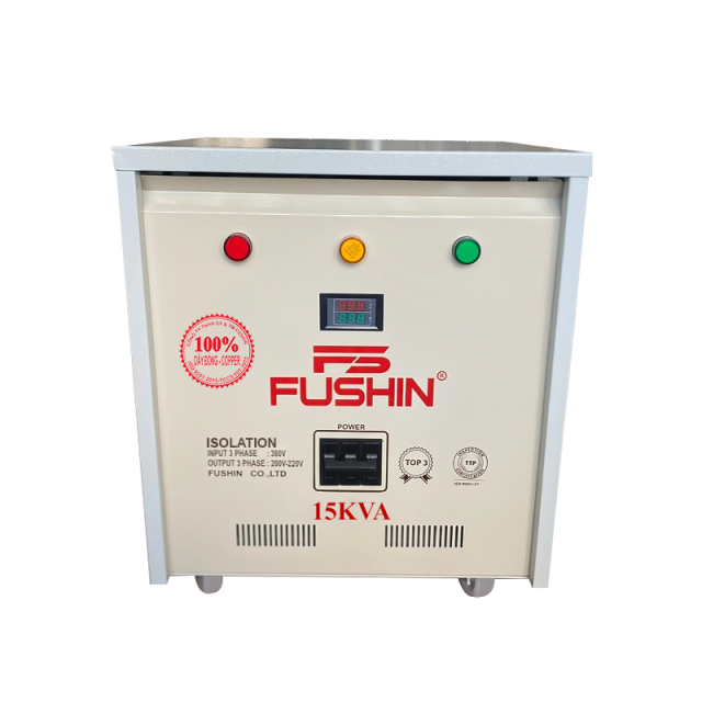 Biến áp 3Pha cách ly - 15KVA 380V/220V/200V Dây đồng