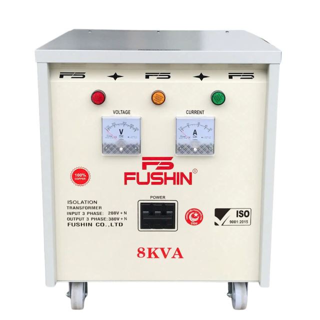 Biến áp 3Pha cách ly - 8KVA 208V/380V Dây đồng