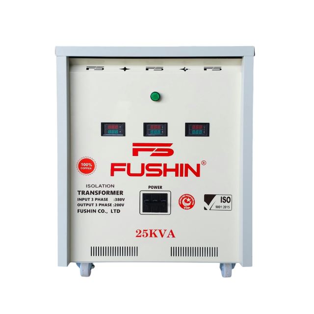 Biến áp Cách ly 3Pha 380V ra 200V - 25KVA Dây đồng