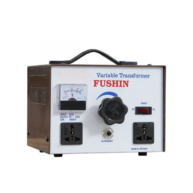 Biến áp Vô cấp 1 Pha 0V ~ 250V - 1KVA Fushin