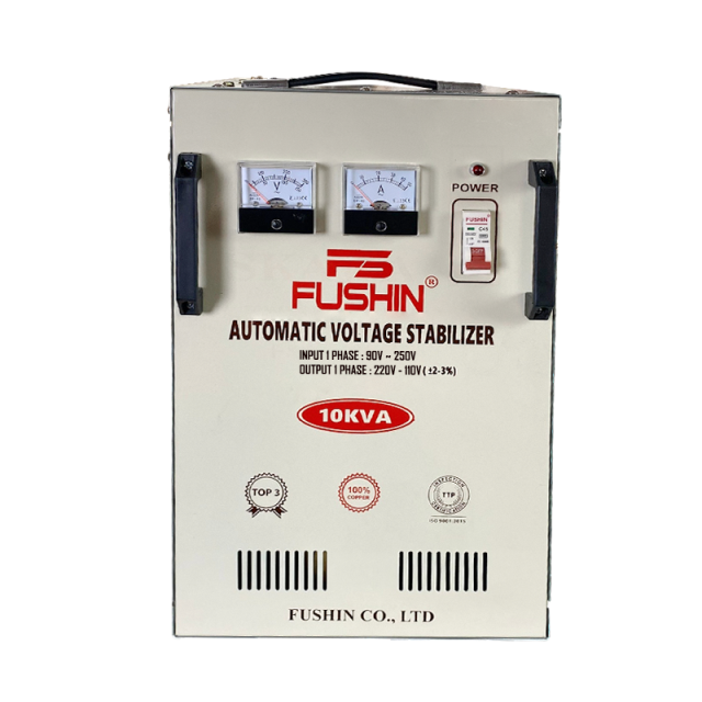 Ổn áp 1 Pha - 10KVA Dải 90V ~ 250V Fushin