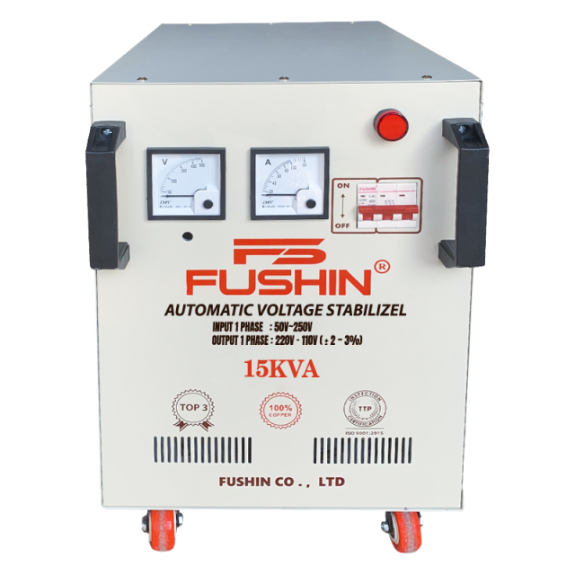 Ổn áp 1 Pha - 15KVA Dải 50V ~ 250V Fushin