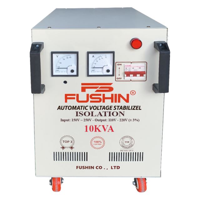 Ổn áp 1 pha Cách ly - 10KVA dải 150V đến 250V