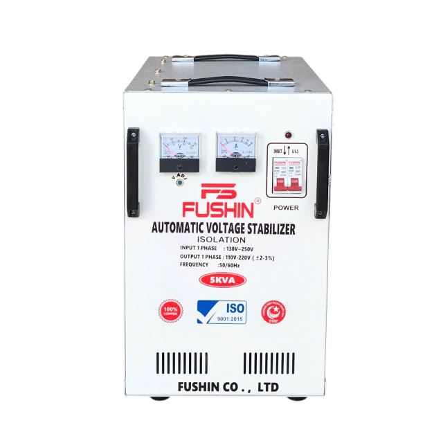 Ổn áp 1 pha Cách ly - 5KVA dải 130V đến 250V