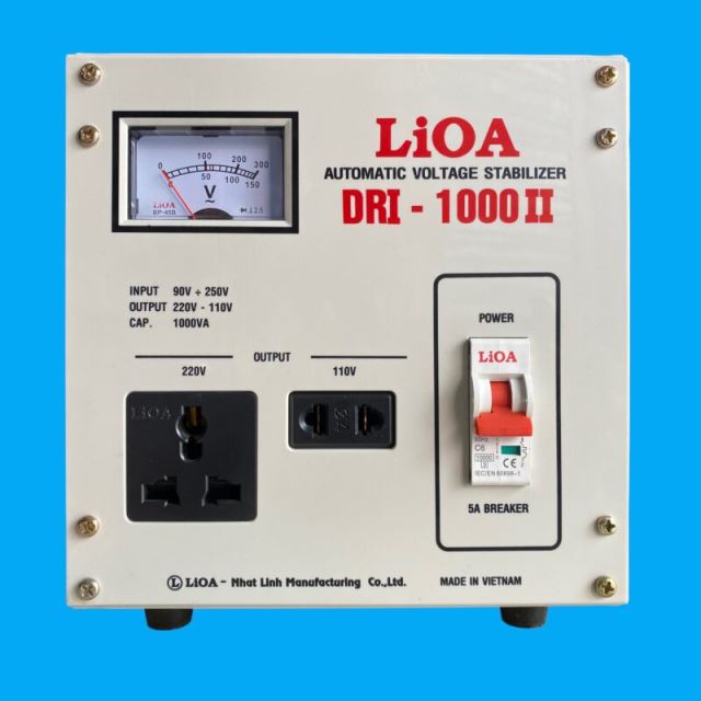 Ổn áp 1Pha Lioa - DRI 1000VA dải 90V ~ 250V