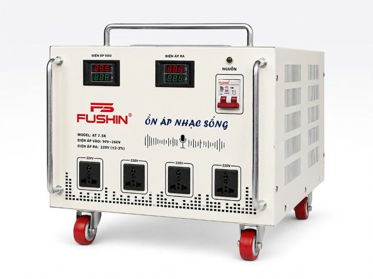 Ổn áp điện Fushin - 7.5KW Nhạc sống âm thanh