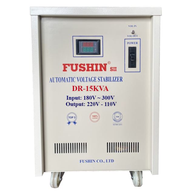 Ổn áp NL Mặt Trời - 15KVA Dải 180V ~ 300V Fushin