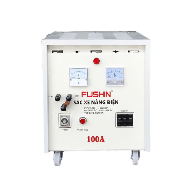 Sạc xe nâng điện 100A 380V/3P ra 48V-108VDC Fushin