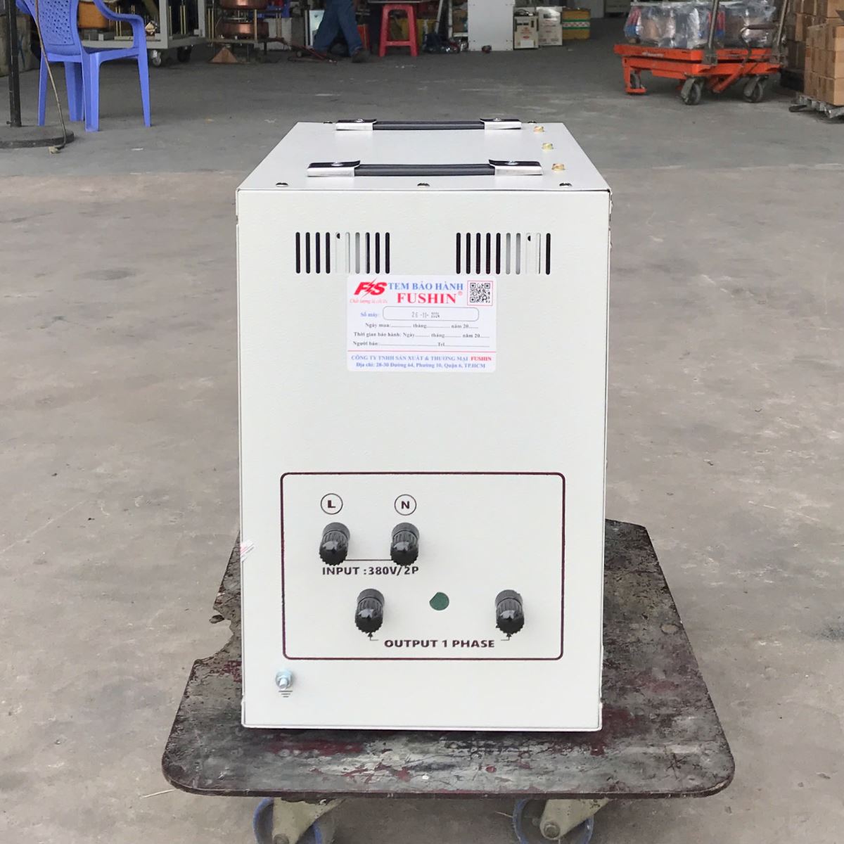 Biến áp cách ly 2Pha 380V ra 1Pha 220V - 6KVA Fushin