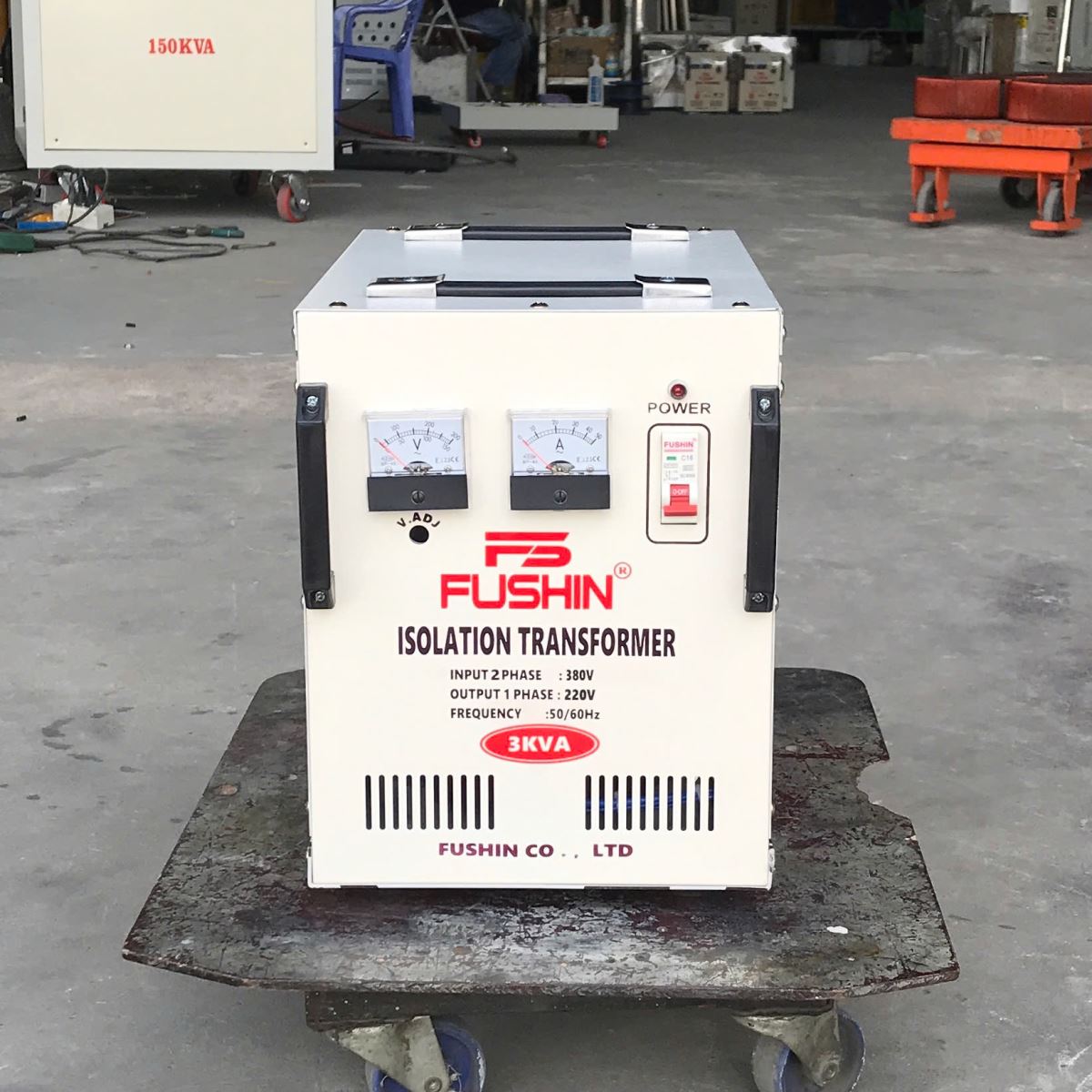 Biến áp cách ly 2Pha 380V ra 1Pha 220V - 6KVA Fushin